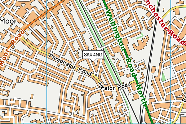 SK4 4NG map - OS VectorMap District (Ordnance Survey)