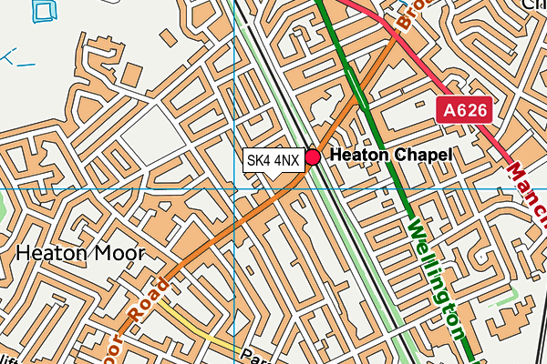 SK4 4NX map - OS VectorMap District (Ordnance Survey)