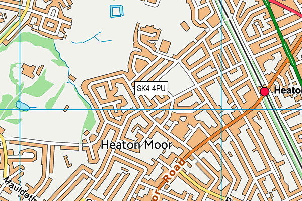 SK4 4PU map - OS VectorMap District (Ordnance Survey)