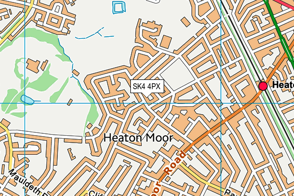 SK4 4PX map - OS VectorMap District (Ordnance Survey)
