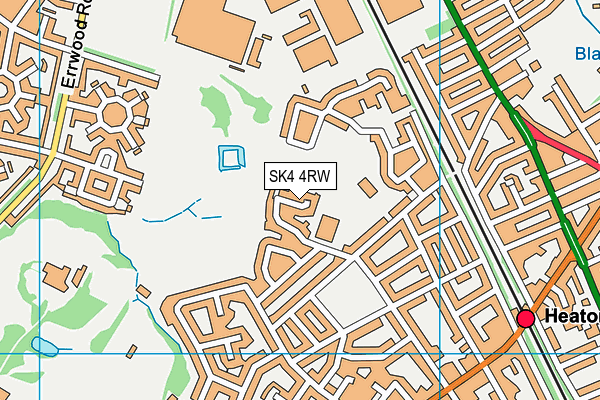 SK4 4RW map - OS VectorMap District (Ordnance Survey)