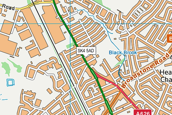 SK4 5AD map - OS VectorMap District (Ordnance Survey)