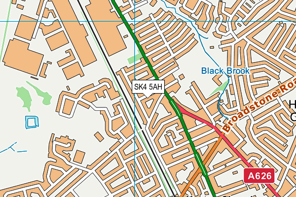 SK4 5AH map - OS VectorMap District (Ordnance Survey)