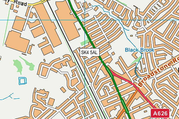 SK4 5AL map - OS VectorMap District (Ordnance Survey)