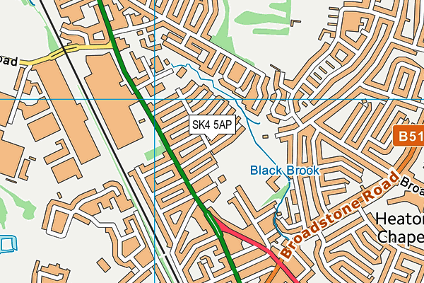 SK4 5AP map - OS VectorMap District (Ordnance Survey)