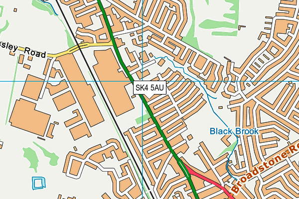 SK4 5AU map - OS VectorMap District (Ordnance Survey)