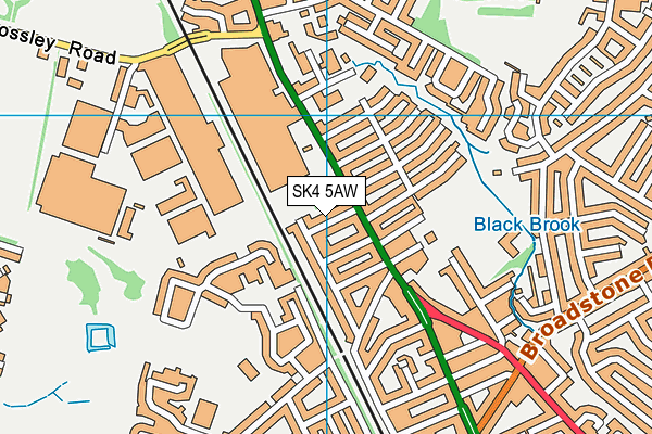 SK4 5AW map - OS VectorMap District (Ordnance Survey)