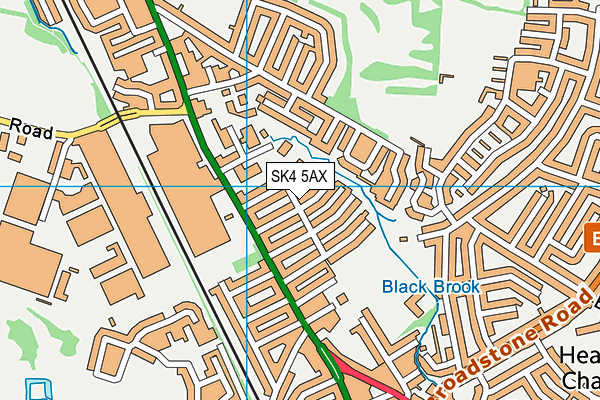 SK4 5AX map - OS VectorMap District (Ordnance Survey)