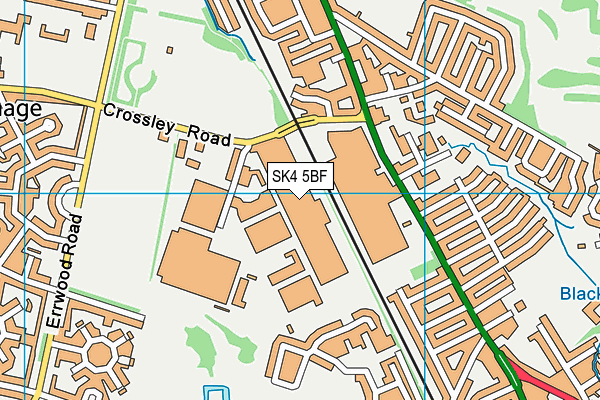SK4 5BF map - OS VectorMap District (Ordnance Survey)