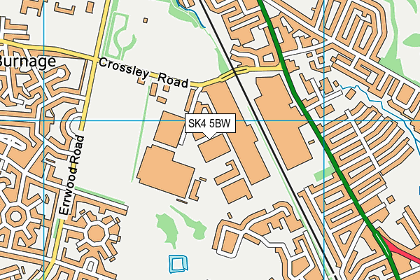 SK4 5BW map - OS VectorMap District (Ordnance Survey)