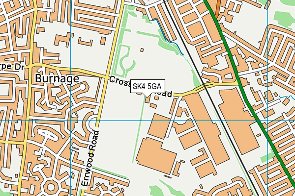 Cringle Park & Playing Fields map (SK4 5GA) - OS VectorMap District (Ordnance Survey)