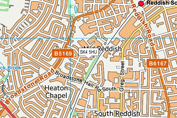 SK4 5HU map - OS VectorMap District (Ordnance Survey)