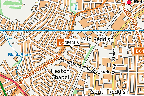 SK4 5HX map - OS VectorMap District (Ordnance Survey)