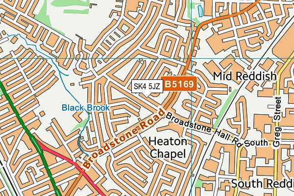 SK4 5JZ map - OS VectorMap District (Ordnance Survey)