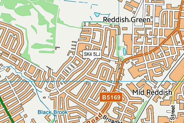 SK4 5LJ map - OS VectorMap District (Ordnance Survey)