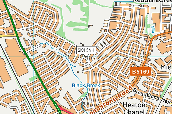 SK4 5NH map - OS VectorMap District (Ordnance Survey)
