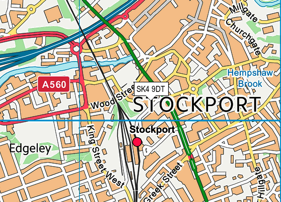 SK4 9DT map - OS VectorMap District (Ordnance Survey)