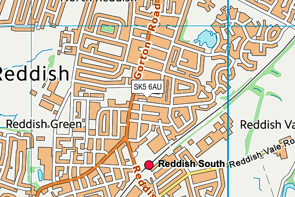SK5 6AU map - OS VectorMap District (Ordnance Survey)