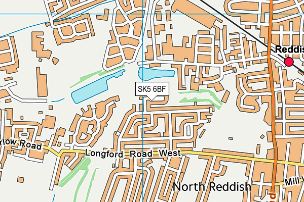 SK5 6BF map - OS VectorMap District (Ordnance Survey)