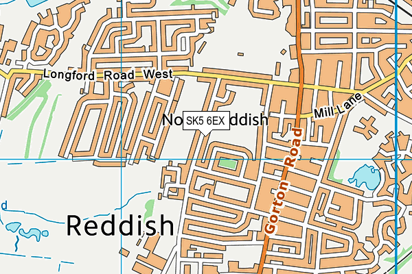 Harrogate Road map (SK5 6EX) - OS VectorMap District (Ordnance Survey)