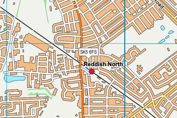 SK5 6FS map - OS VectorMap District (Ordnance Survey)