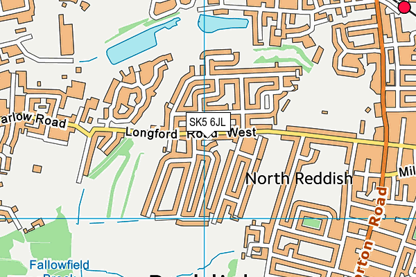 SK5 6JL map - OS VectorMap District (Ordnance Survey)