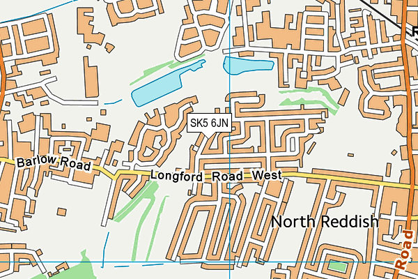 SK5 6JN map - OS VectorMap District (Ordnance Survey)