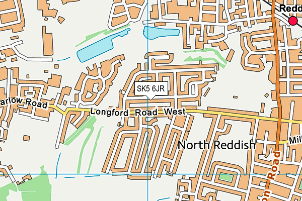 SK5 6JR map - OS VectorMap District (Ordnance Survey)