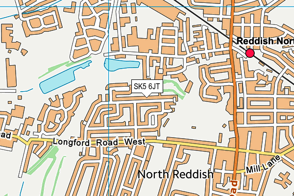 The Mike Doyle Centre map (SK5 6JT) - OS VectorMap District (Ordnance Survey)
