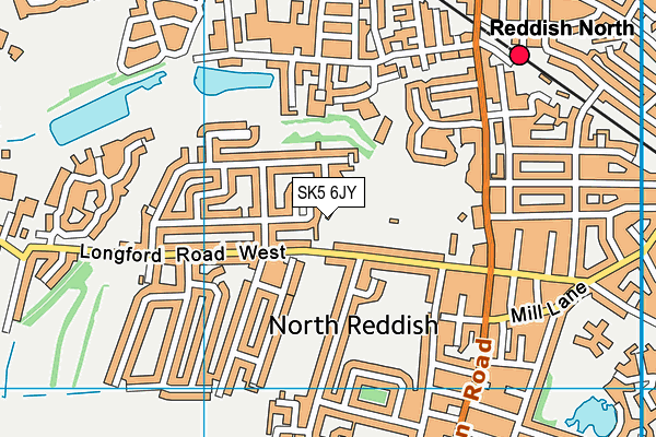SK5 6JY map - OS VectorMap District (Ordnance Survey)