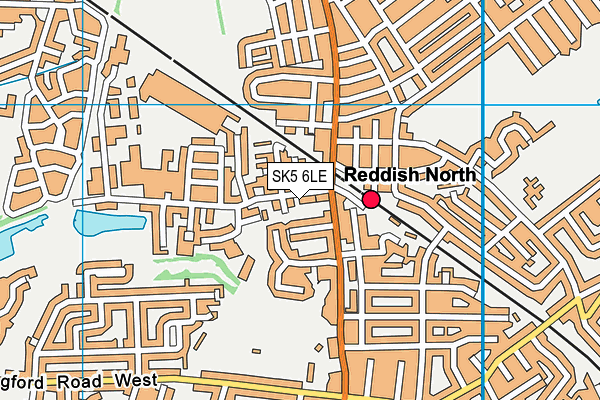 SK5 6LE map - OS VectorMap District (Ordnance Survey)