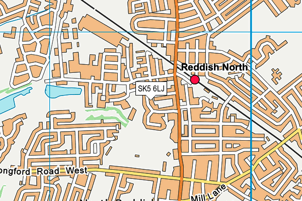 SK5 6LJ map - OS VectorMap District (Ordnance Survey)