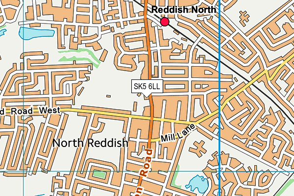 SK5 6LL map - OS VectorMap District (Ordnance Survey)