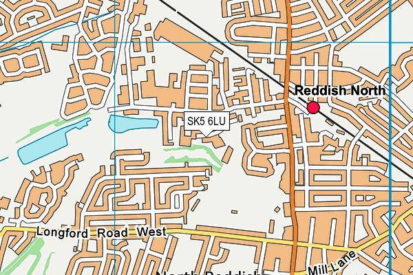 SK5 6LU map - OS VectorMap District (Ordnance Survey)