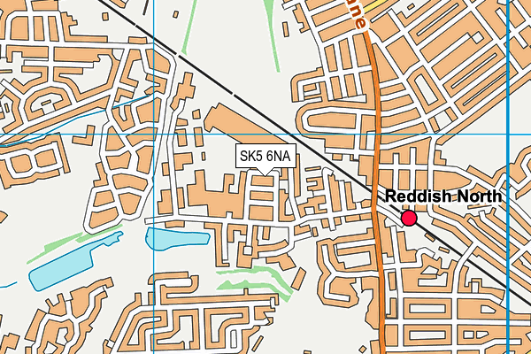 SK5 6NA map - OS VectorMap District (Ordnance Survey)