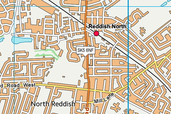 SK5 6NF map - OS VectorMap District (Ordnance Survey)