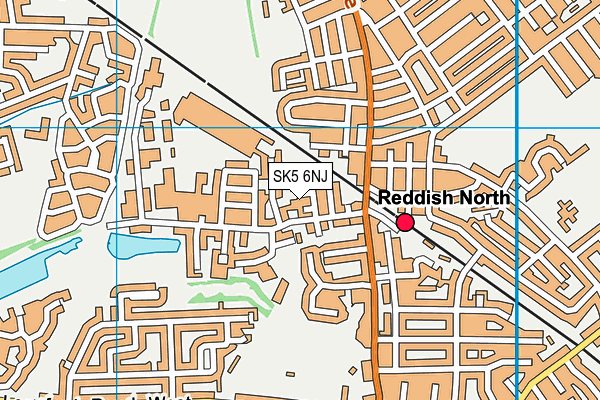 SK5 6NJ map - OS VectorMap District (Ordnance Survey)