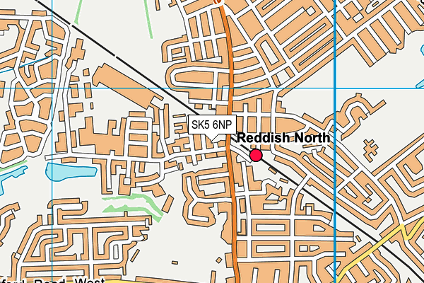 SK5 6NP map - OS VectorMap District (Ordnance Survey)