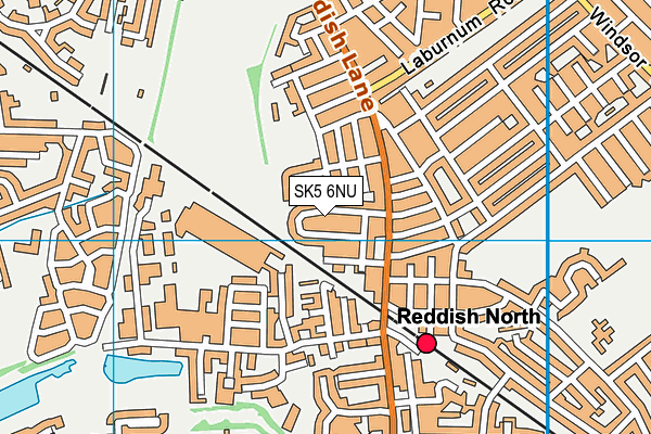 SK5 6NU map - OS VectorMap District (Ordnance Survey)