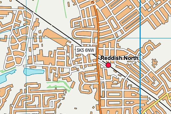SK5 6NW map - OS VectorMap District (Ordnance Survey)