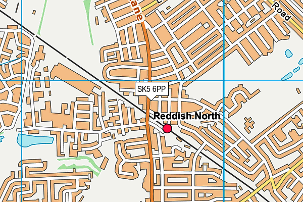 SK5 6PP map - OS VectorMap District (Ordnance Survey)