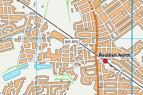 SK5 6PQ map - OS VectorMap District (Ordnance Survey)