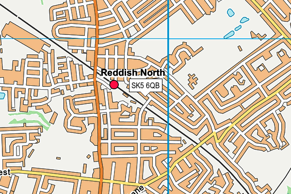 SK5 6QB map - OS VectorMap District (Ordnance Survey)