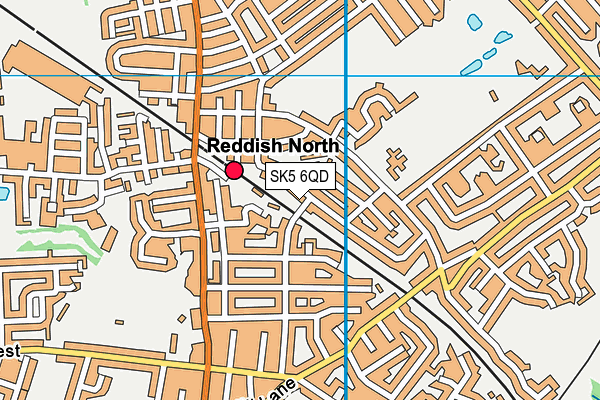 SK5 6QD map - OS VectorMap District (Ordnance Survey)