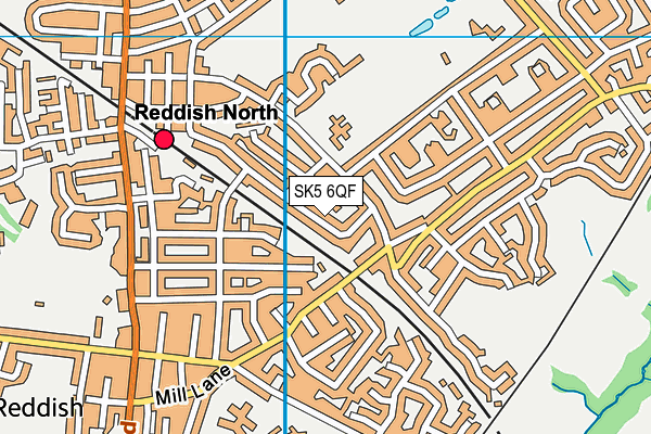 SK5 6QF map - OS VectorMap District (Ordnance Survey)