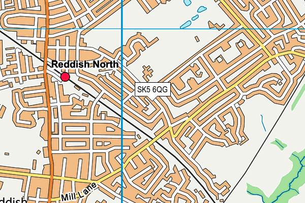 SK5 6QG map - OS VectorMap District (Ordnance Survey)