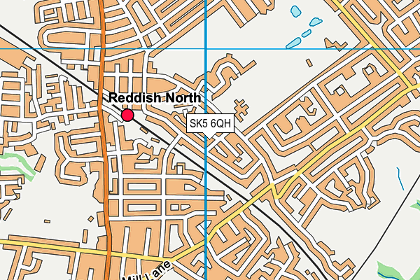 SK5 6QH map - OS VectorMap District (Ordnance Survey)