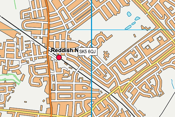 SK5 6QJ map - OS VectorMap District (Ordnance Survey)