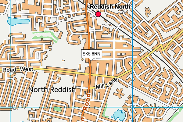 SK5 6RN map - OS VectorMap District (Ordnance Survey)