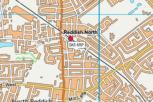 SK5 6RP map - OS VectorMap District (Ordnance Survey)